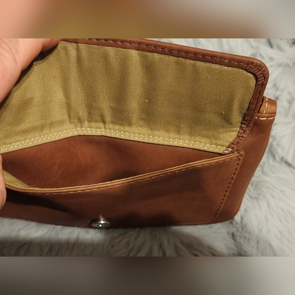 Vintage Coach Soho Brown Leather Wristlet